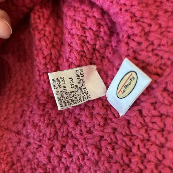 Vtg Talbots Womens Knit Wool Blend Pink Hat - Picture 9 of 13